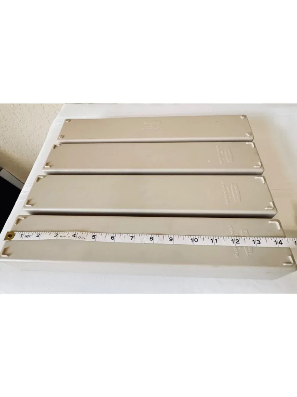 Lot 4 Vintage Rubbermaid Interlocking Drawer Organizer Almond 14.5”x2.5”x2”high